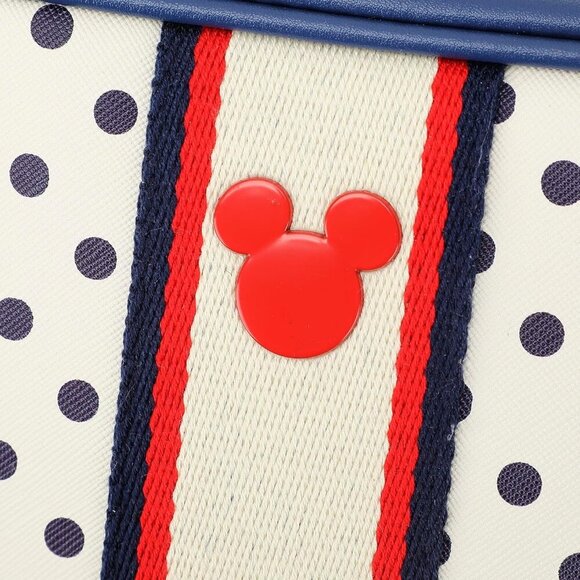 White Disney Mickey Mouse Ears Polka-Dotted 7" Crossbody Bag with Adjustable Str - Picture 6 of 7